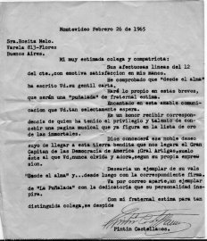 Carta de Pint�n Castellanos